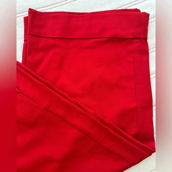 Scoop NYC Flare Cropped Women's Red Trousers - Picture 3 of 7